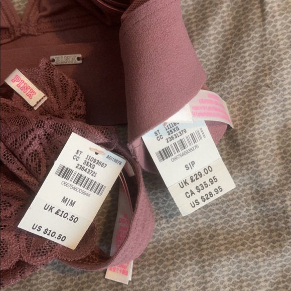 NWT Pink Victoria’s Secret Matching Set Bra and Panty Set - Picture 3 of 3